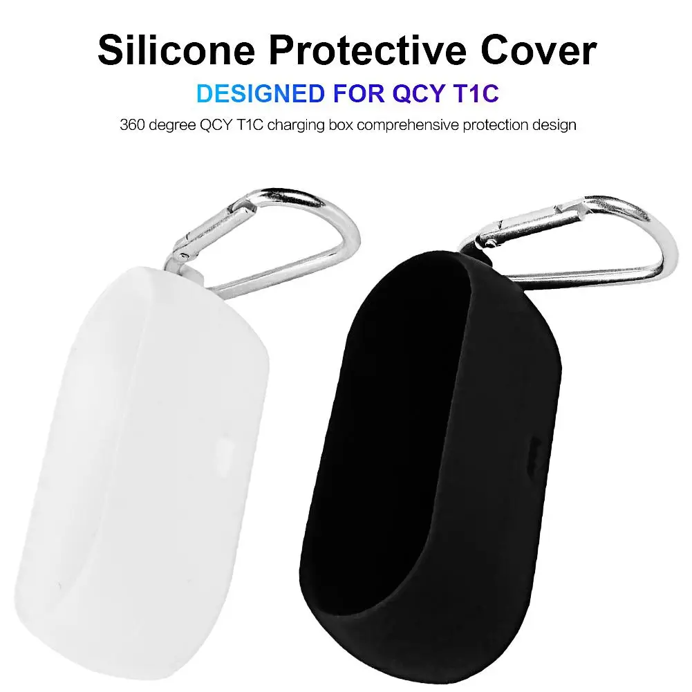 

2019 New Silicone Protective Cover Earphone Case For QCY T1C Fashion Earphones Case For QCY T1C Wireless Bluetooth Earphone