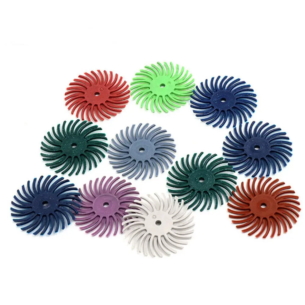 1'' 25mm Radial Bristle Discs Brushes Polishing Brush 80 2000 Grit for Dremel