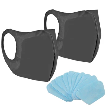 

Washable Lycra Motorcycle Mask with Filter Pad Anti Dust Reusable Face Shield Mouth Nose Half Mask Cover for Outdoor Riding