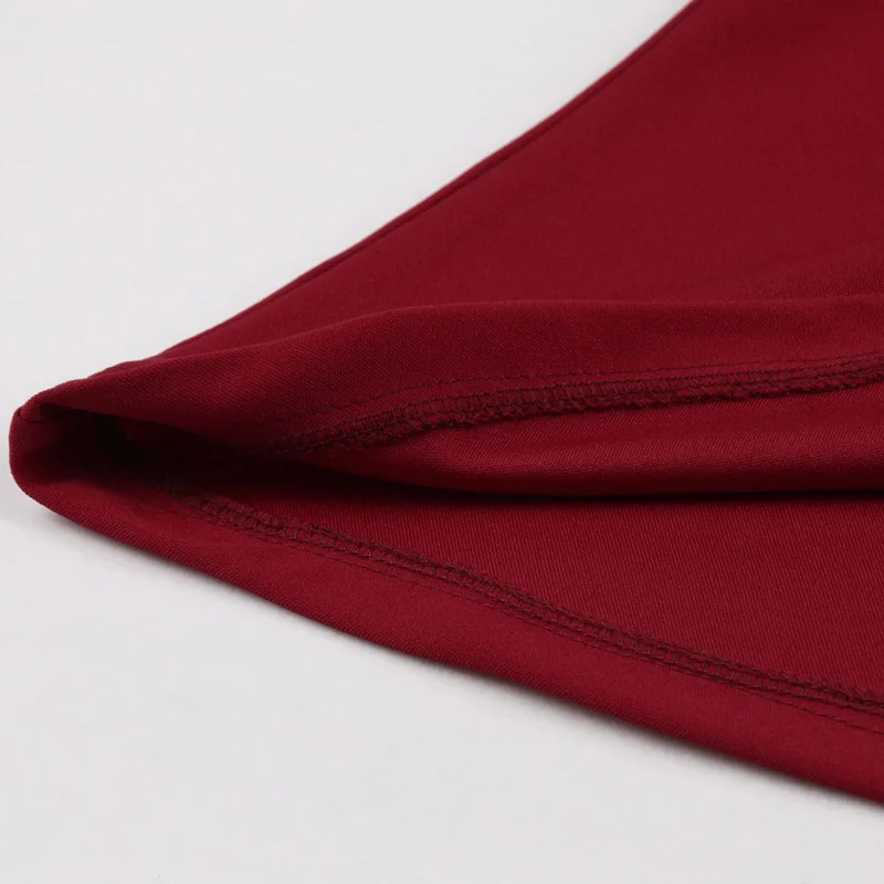 Tonval твист Стенд воротник вырез спереди красное однотонное винтажное платье для отдыха короткий рукав трапециевидной формы летние женские элегантные платья
