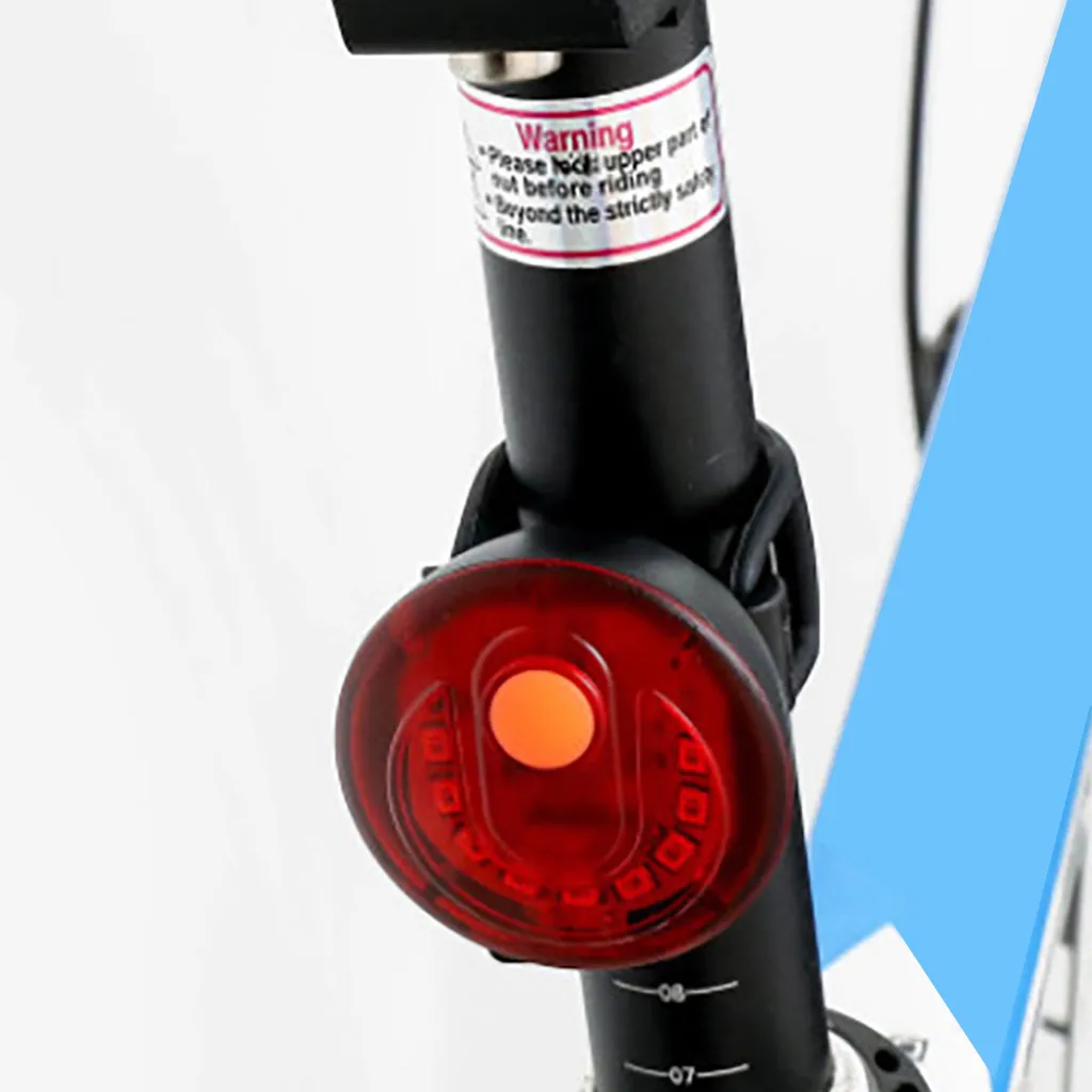 Bike Rear Tail Light LED USB Rechargeable Bicycle Helmet Backpack Warning Lamp