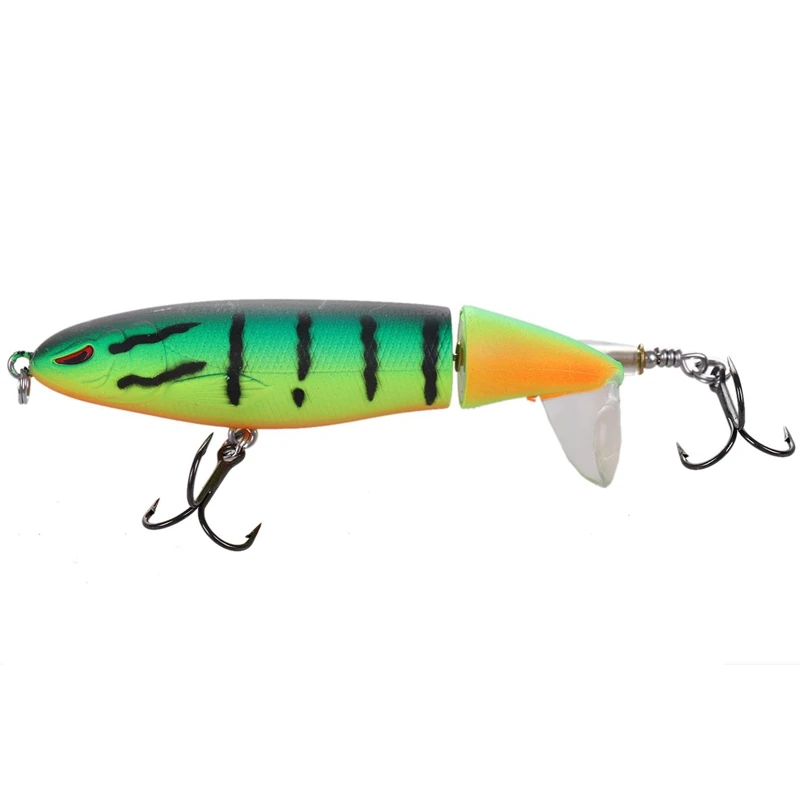 Whopper Popper Topwater Fishing Lure 13G 9Cm Artificial Bait Hard Fishing Plopper Hook Soft Rotating Tail Fishing Tackle 4#& 5