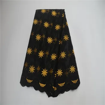 

Black African Lace Fabric 2019 Embroidered Nigerian Laces Fabric Bridal High Quality French Tulle Lace Fabric For Women Dress