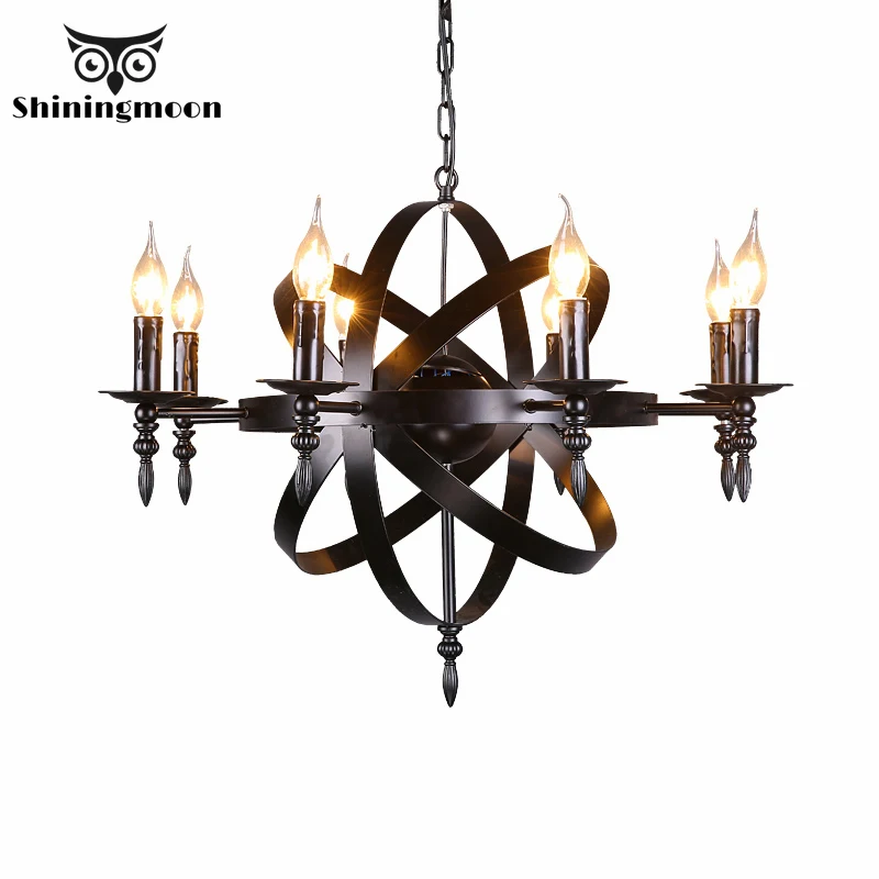 

Nordic Vintage Iron Loft LED Chandelier Lighting Creative Rustic Bar Lamps Home Decor Lighting Fixtures Cafe Lustre Luminaria