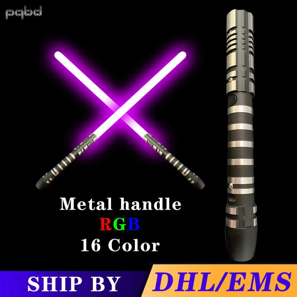 

pqbd Lightsaber RGB Metal Detachable Sword Ultra Saber 11 color lightsaber Children's Luminous LED Light Toy