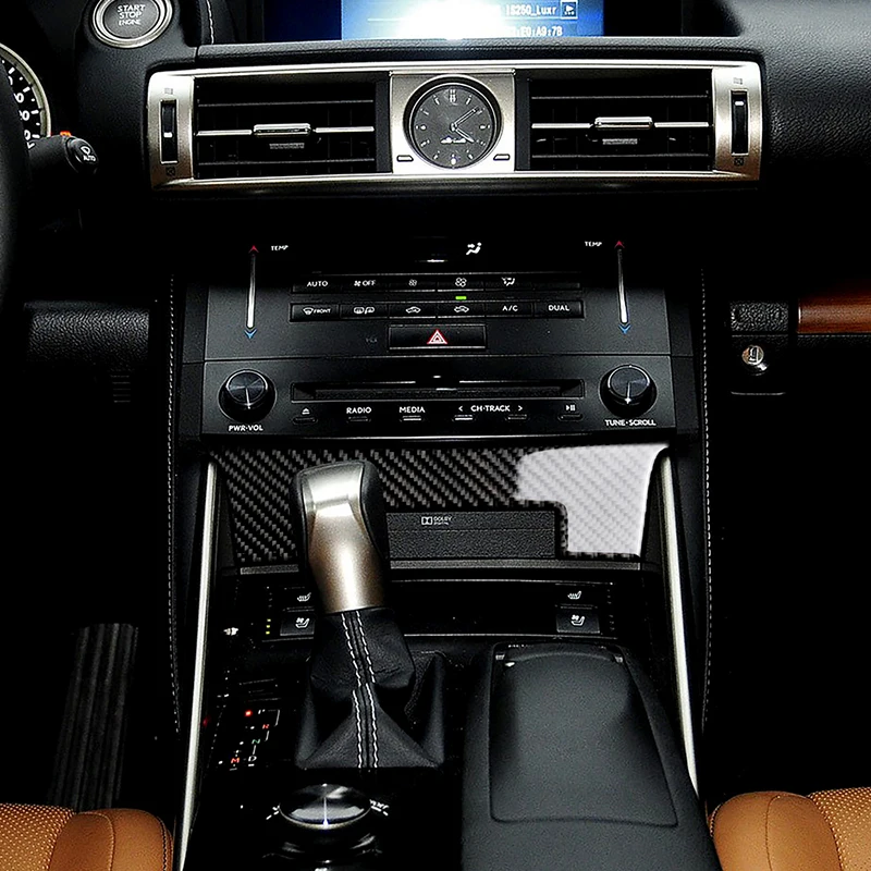 Для Lexus IS250 IS300 IS350- Автомобильная наклейка из углеродного волокна Крышка центральной консоли накладка наклейка s