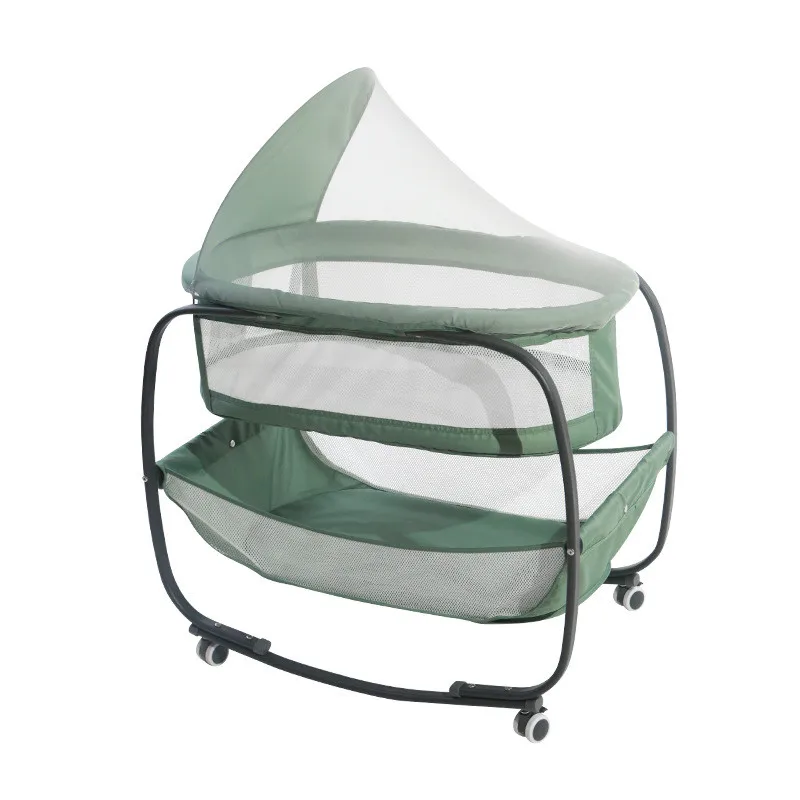 0-12 Months BB Portable Removable Bunk Bed Infant Home Use Mosquito Repellent Breathable Kids Sleeping Bed Baby Newborn Shaker04