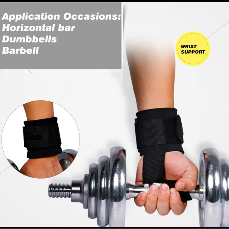 Fitness WeightLifting Wrist Support Straps Sports Gloves Protector Gym Weight Lifting Straps S093