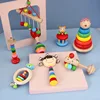 Montessori Wooden Rattles Sand Hammer Enlightenment Music Instrument Xylophone Puzzle Game Development Baby Toys 0 12 Months 3