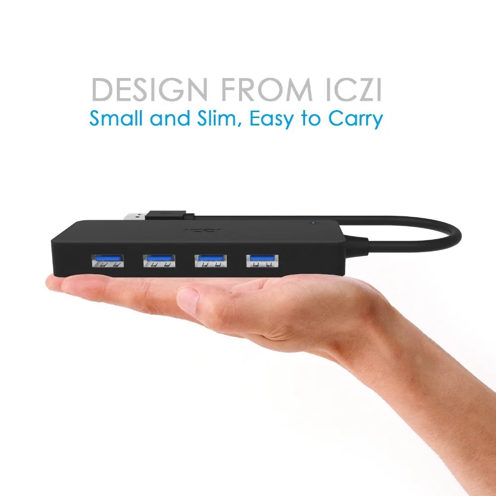 ICZI 7 в 1 7-портовый USB 3,0 концентратор USB с DC Блок питания USB разветвитель концентраторы для Apple Macbook Air ноутбук ПК планшеты