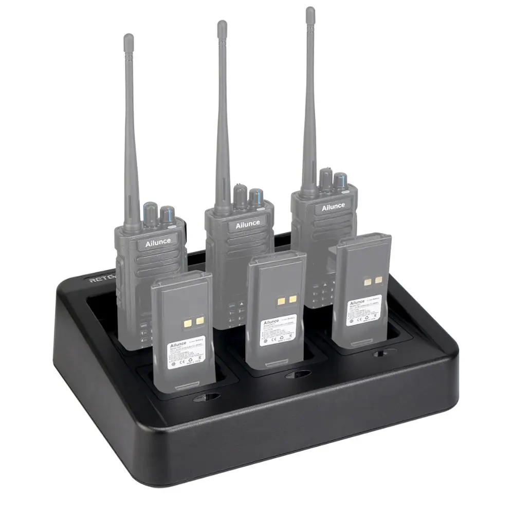 Retevis RTC29 Six-Way Charger Multi Unit Charger for Retevis RT29 HD1 Walkie Talkie and Battery Removable Charging Seat DC12V