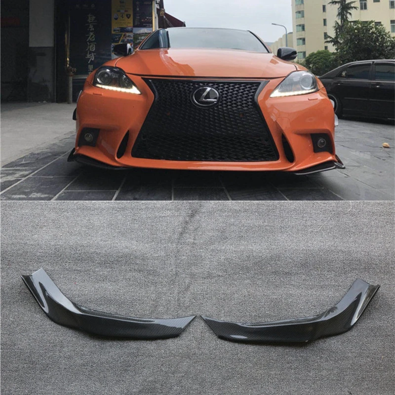 Для Lexus IS250 IS300 IS350 06-12 углеродное волокно D Стиль переднего бампера разделители губ