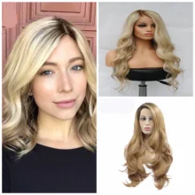 1B/613 360 парик на шнурке блонд человеческие волосы парики для черных женщин бразильские волнистые девственные волосы парик предварительно выщипанные с детскими волосами