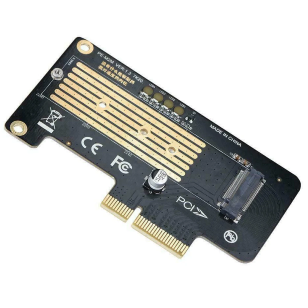 SSD к PCI-E 4X подключение высокая скорость стабильная передача M2 MKey NVME Компьютерные аксессуары печатная плата конвертер карты легкий