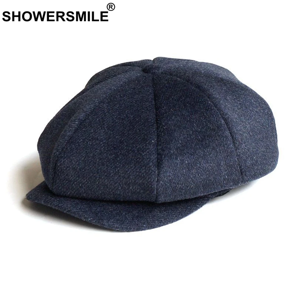 SHOWERSMILE Для мужчин с закруглёнными краями и пуговицей сверху Кепки верхняя одежда