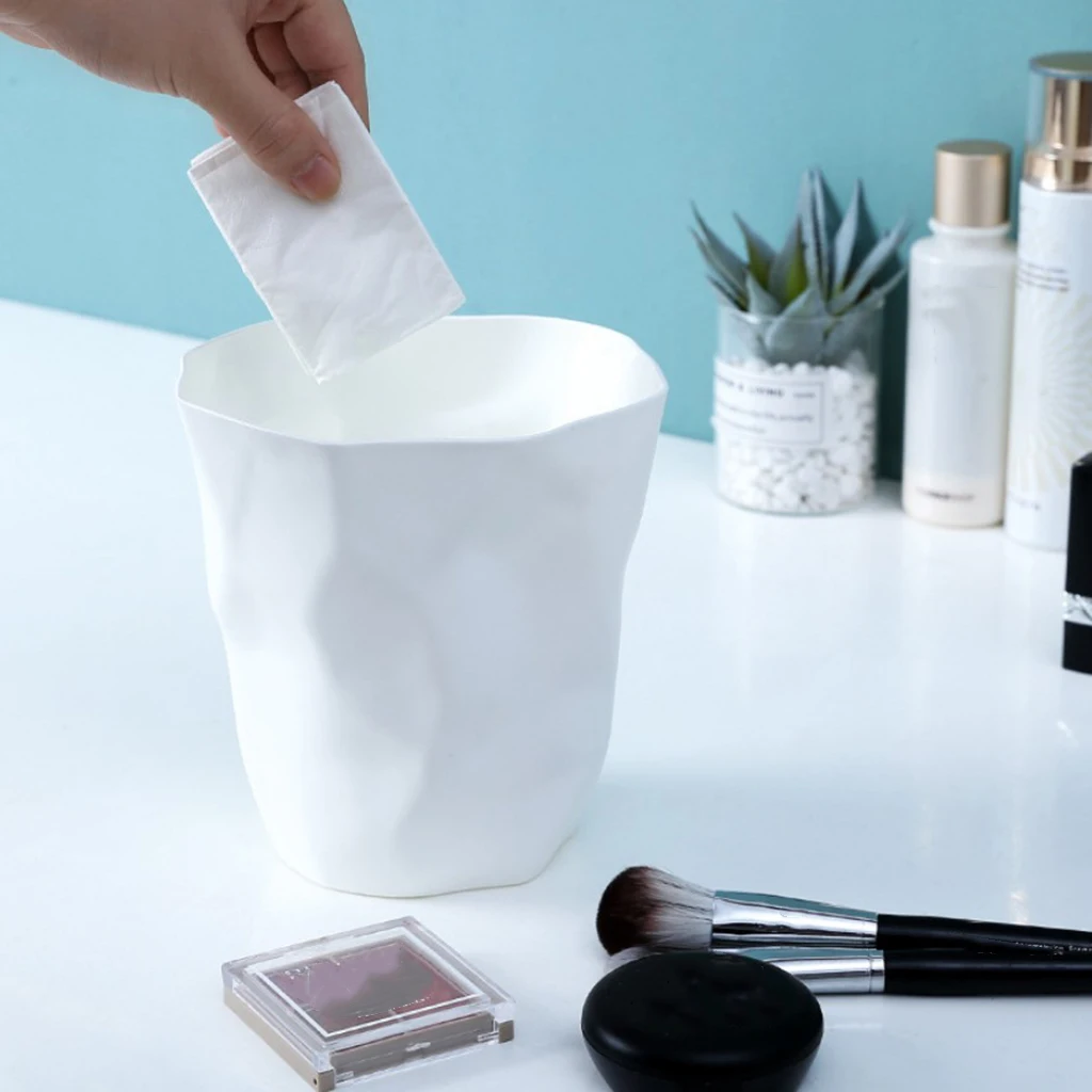 Mini Recycling Bin Tabletop Ashtray Waste Basket Living Room Kitchen Hotel