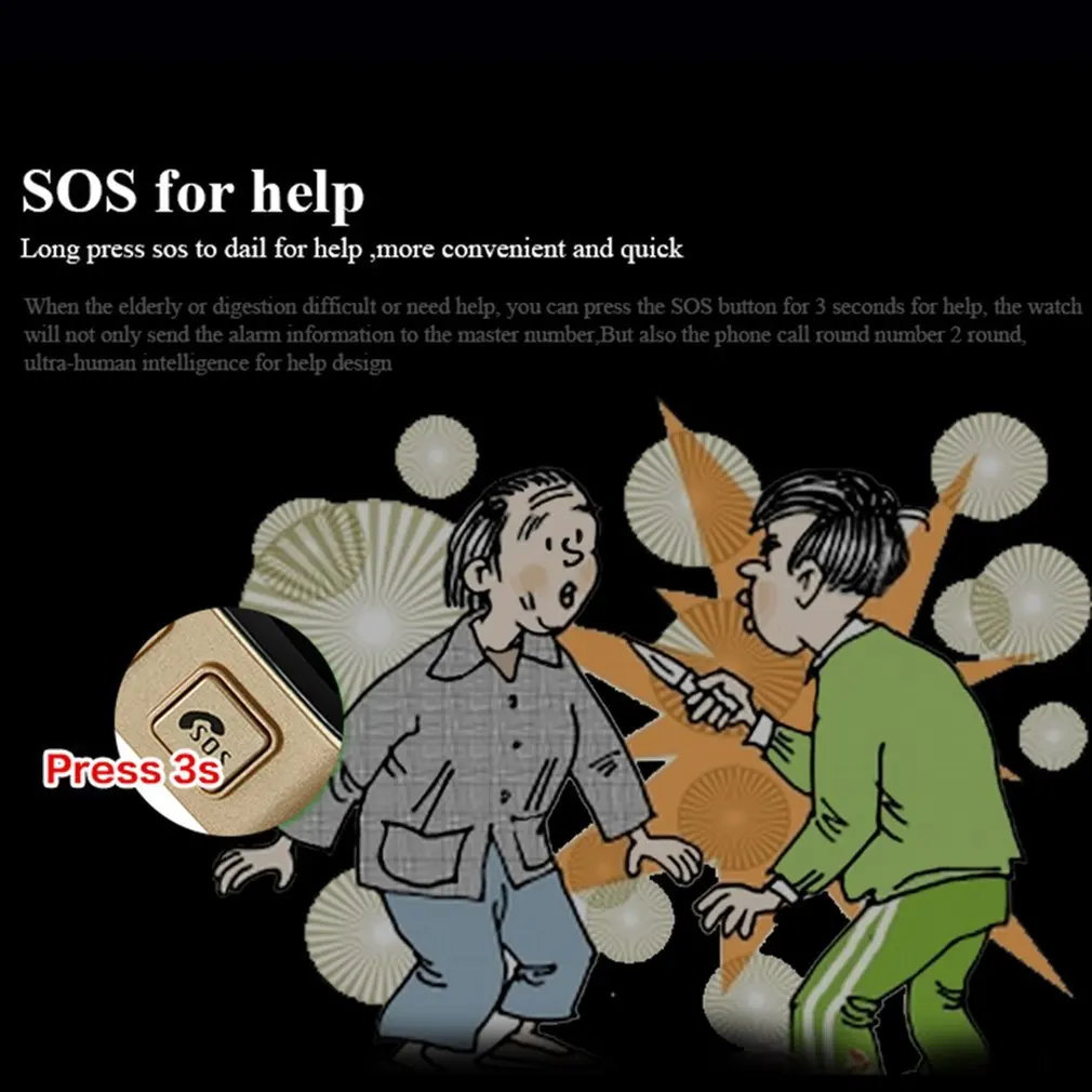 D99/D99+ Elderly GPS Wifi Tracker SOS Sports Wristwatch Safety Anti-Lost Locator Watch for IOS Android Smart Watch Band 2019