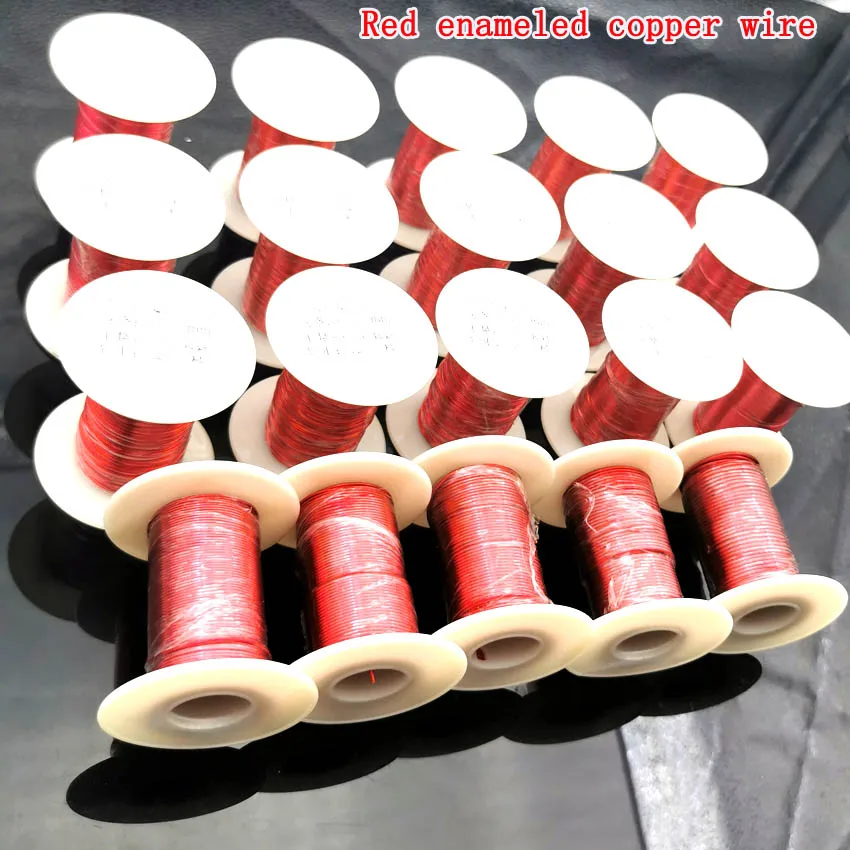 Fios elétricos 100g com Fio Vermelho Esmaltado Ímã 0.2mm ima vermelho 100g com fio esmaltado 02mm 01