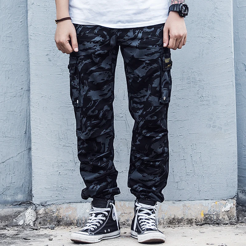 Tiger Stripe Print Camouflage Cargo 