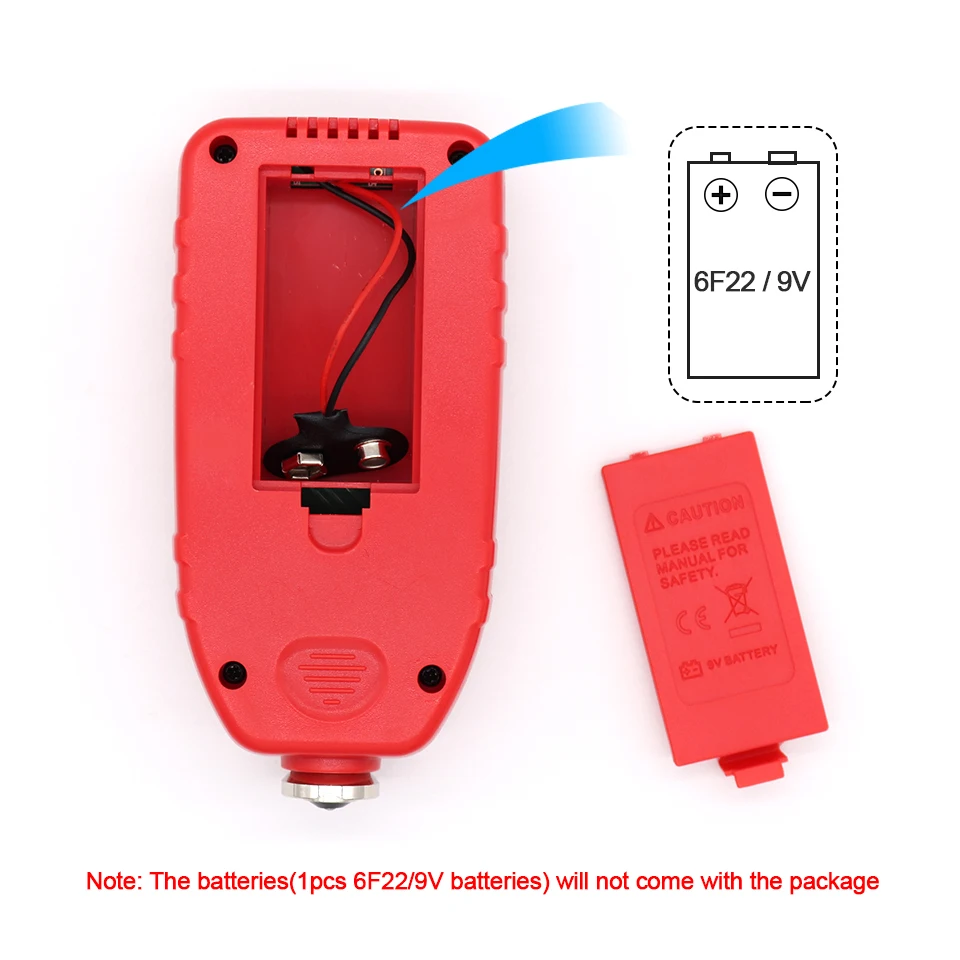 Paint Thickness Gauge R&D TC100 Coating Thickness Gauge Car Paint Film Thickness Tester Measuring FE/NFE Russian Manual Paint Tool 0.1micron 1300um