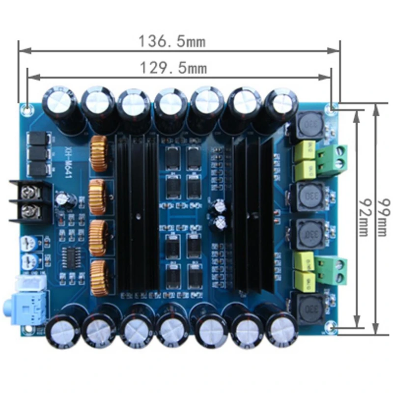 XH M641 TPA3116D2 DC12V 24V 150W X 2 аудио цифровой высокой мощности канала Автомобильный