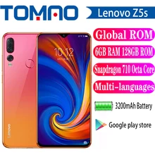 Lenovo Snapdragon 710 Z5s Smartphone 128GB 6GB GSM/WCDMA/CDMA/LTE Adaptive Fast Charge