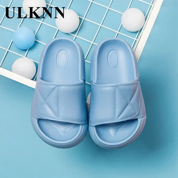 

ULKNN Slippers Girls Boys Summer Winter Solid Flip Flops Indoor Home Baby Shoes Bathroom Non-Slip Soft Eva