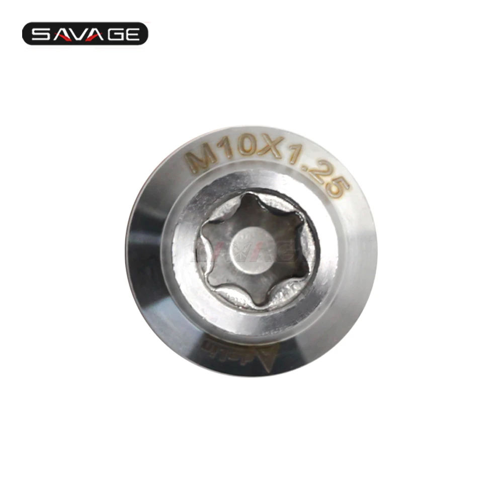 S  Motorcycle Universal stainless Banjo Bolt  FrontRear Brake Master Cylinder Screw M10X1.25 (2)