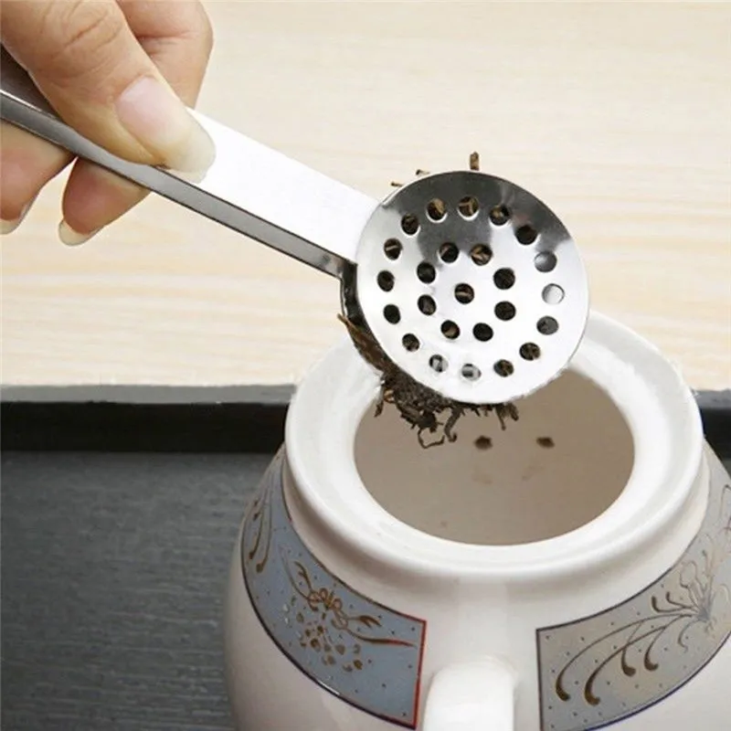 

Round Teabag Tongs Tea Bag Squeezer Holder Multi-Function Stainless Steel Grip Kitchen Tool Anti-Scalding Tea Set Accessories