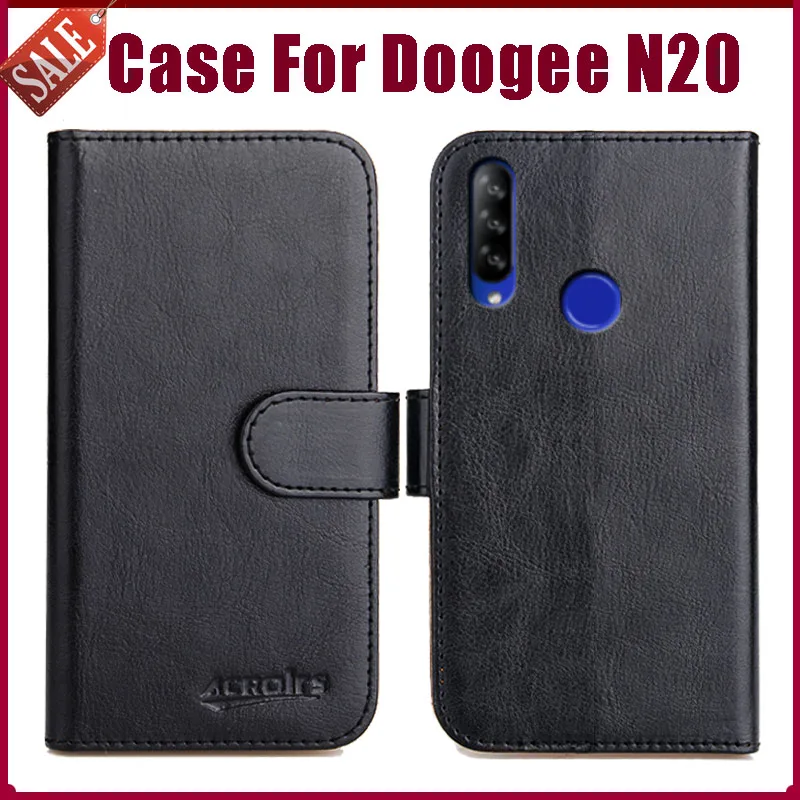 

Hot! Doogee N20 Case 6.3" 6 Colors Flip Soft Leather Phone Wallet Cover For Doogee Y9 Plus Case Stand Function Credit Card Slots
