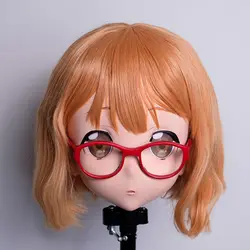 (LiLi Mask-75) милая девушка смолы полный голова на заказ Аниме Косплей Японская ролевая игра Силиконовые кигуруми маска Трансвестит кукла