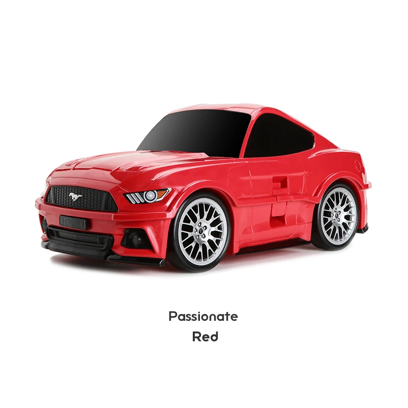 Mustang Автомобильный багажник детские игрушки мультфильм для мужчин и женщин детский подарок на день рождения Дорожный чемодан - Цвет: Red