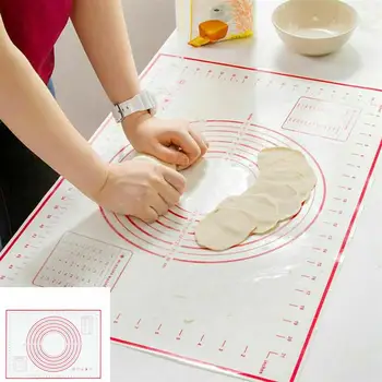 

Pastry Mat Extra Large Thick Silicone Baking Mat with Measurements Non Stick Non Slip Pastry Rolling Mat 50x70cm(Random Pattern)