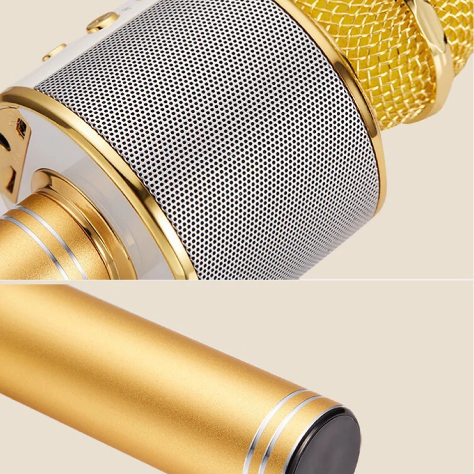 100% Original WSTER Version Bluetooth Wireless Microphone Speaker WS-858 Handheld Karaoke Sing Recorder KTV Mic For Andriod IOS