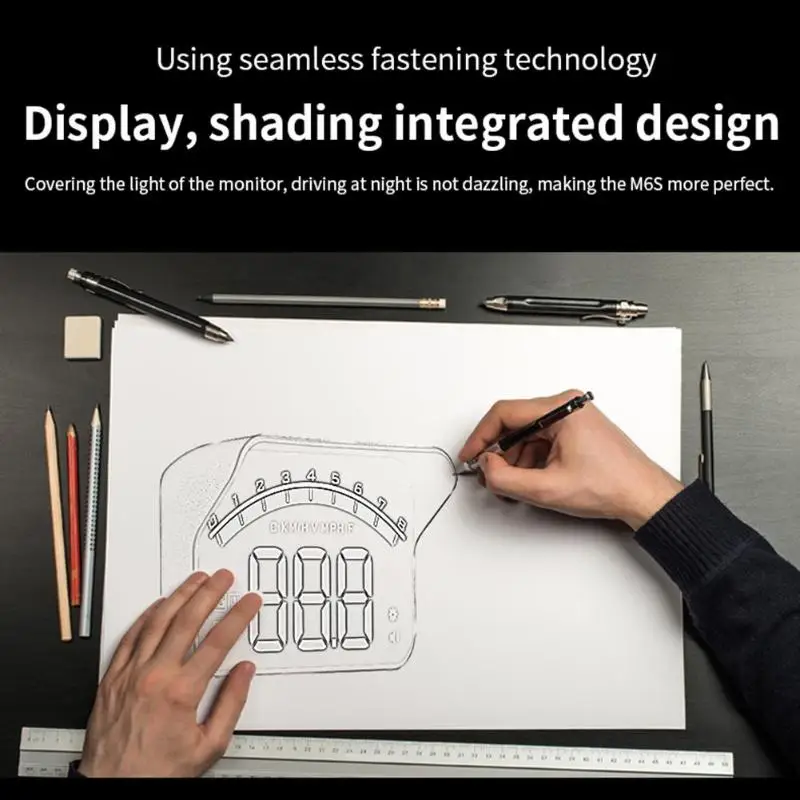 Лидер продаж режимов головой вверх Дисплей нежный дизайн M6S OBD 2 II автомобильный лобовое стекло автомобиля, показывающая превышение скорости Предупреждение Батарея Напряжение сигнализации Системы