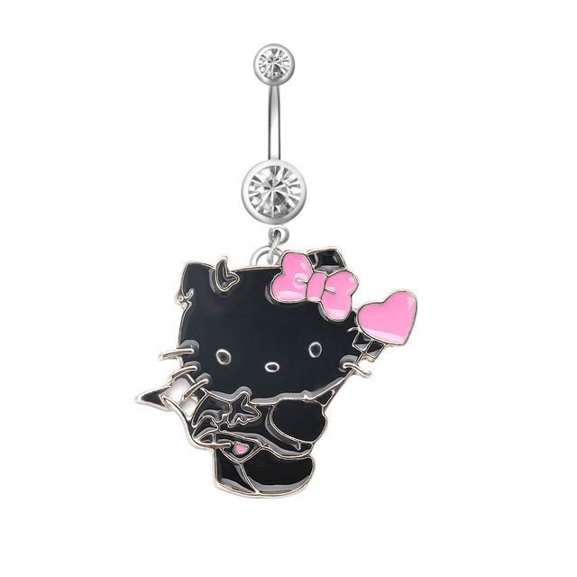Belly Button Ring 14G Cute Fox Belly Ring Bunny Sexy Navel Piercing Rabbit Belly Bar Elephant Ombligo Pircing Owl Cat