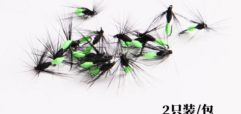 Fly Hook 2-Pack белый змееголовый стержень мука модель приманки Москитная приманка рыболовный один крючок 50 юаней приманка водная поверхность