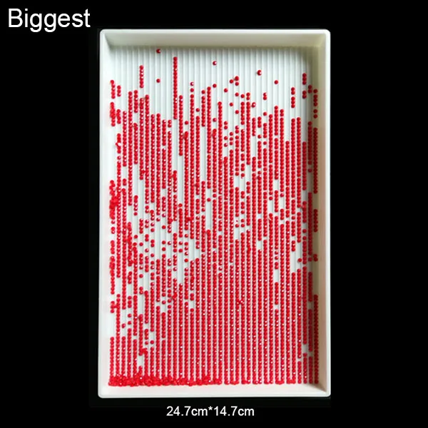 Biggest HOMFUN алмазные аксессуары для рисования большой емкости самодельный Пинцет алмазная пластина ручной работы квадратный круглый горный хрусталь лоток большие инструменты - Цвет: Biggest