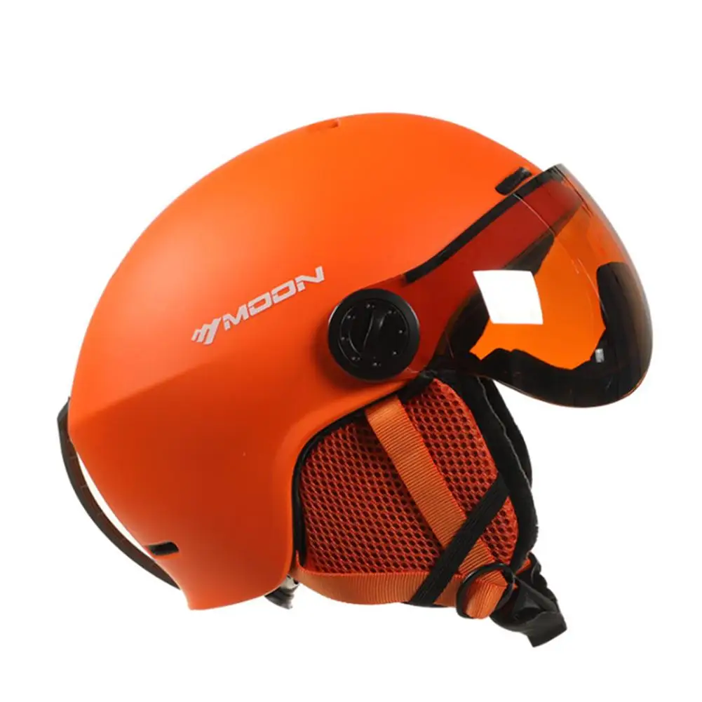 Высококачественный защитный шлем с очками, интегрированный мужской и женский защитный лыжный шлем, быстрая