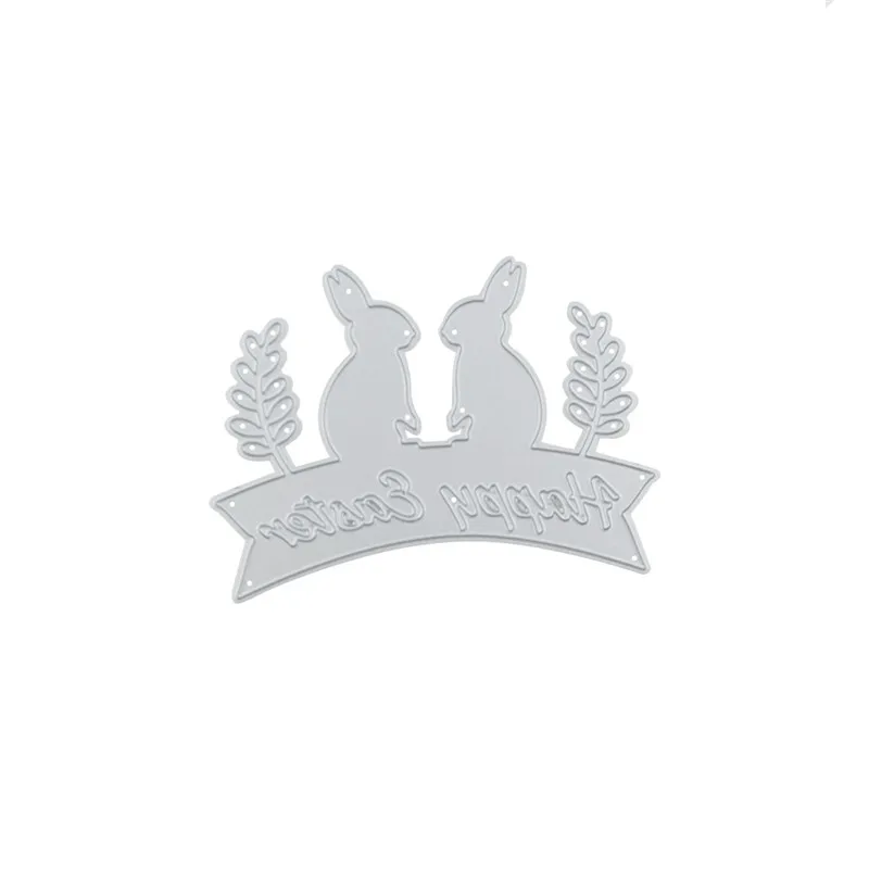 GJCrafts Happy Easter Dies Bunny Metal Cutting Dies New for Card Making Scrapbooking Embossing Album Craft Frame Die Cuts