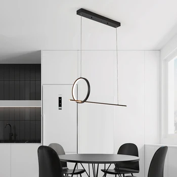 

Black suspension luminaire Pendant chandelier For Office Study room Above dining table Creative Nordic chandelier Dimmable