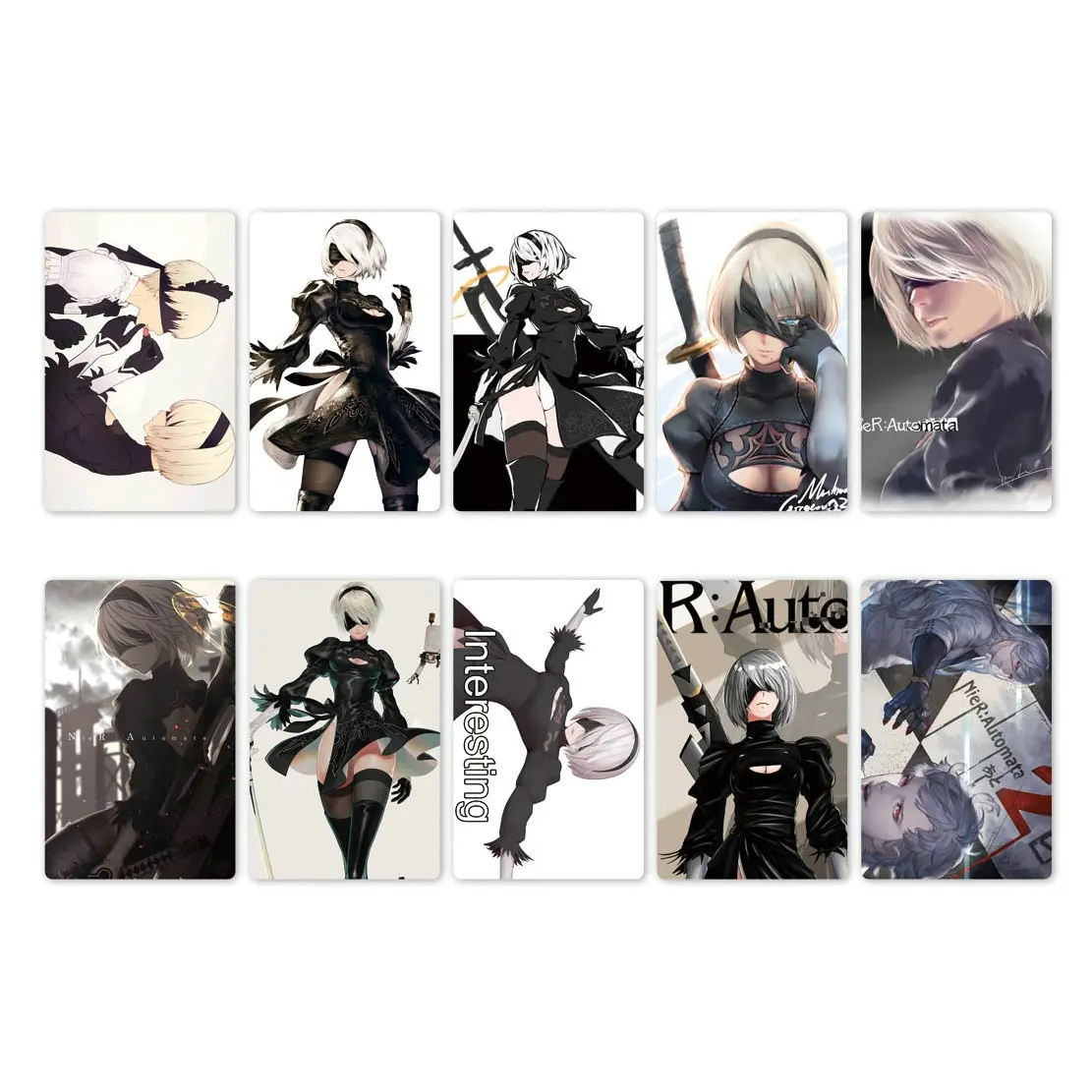 10 шт. NieR: Automata карта аниме наклейка s DIY Водонепроницаемая крапленая карта Наклейка Детские стикерные игрушки коллекция подарок - Цвет: Style 04