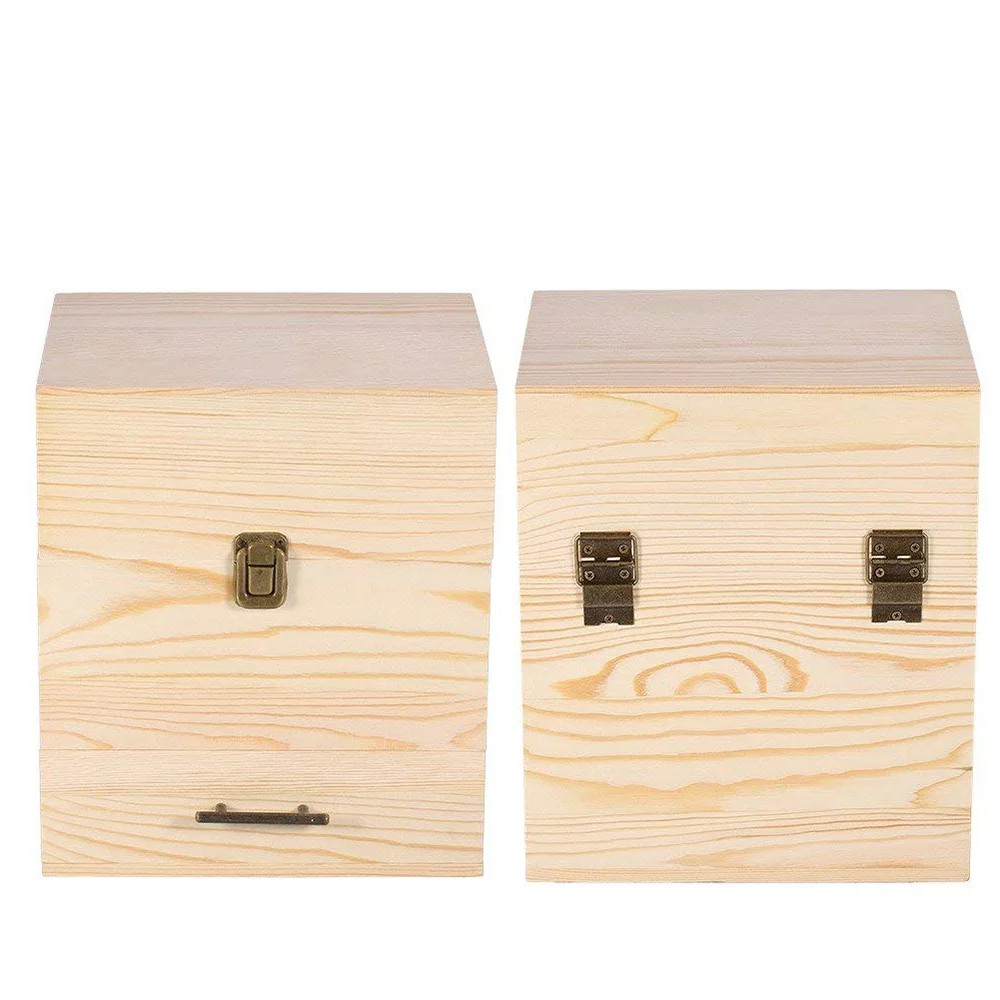 3 уровня 59 отсеков Коробка для эфирного масла Органайзер складной деревянный большой масло для хранения ювелирных изделий чехол кольцо "помада" коробка для хранения