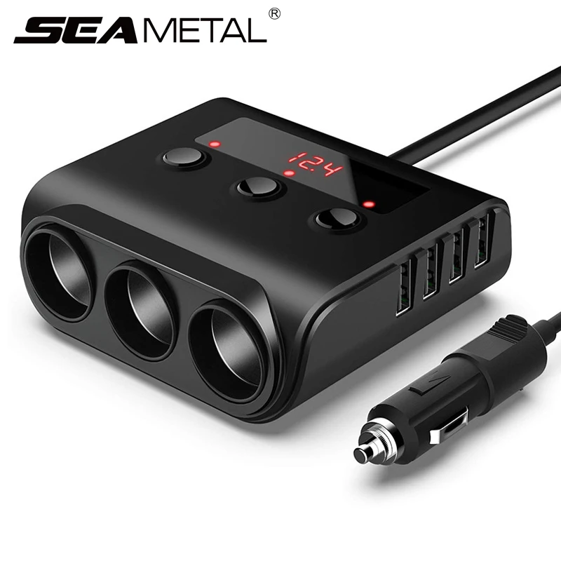 Автомобильный прикуриватель 12 В авто зарядное устройство 4 USB розетка для