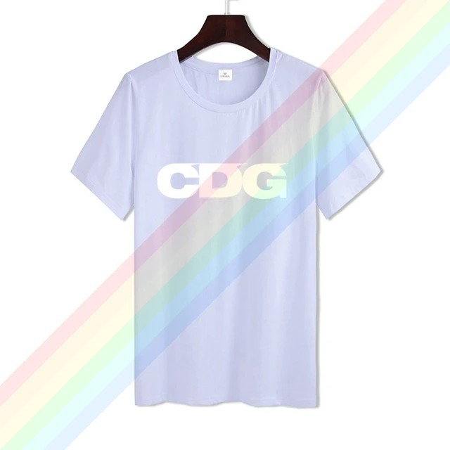 Comme White Cdg Logo Garcon Men Women Summer 100% Cotton Black Tees Male Newest Top Popular Normal Tee Shirts Unisex 14women white