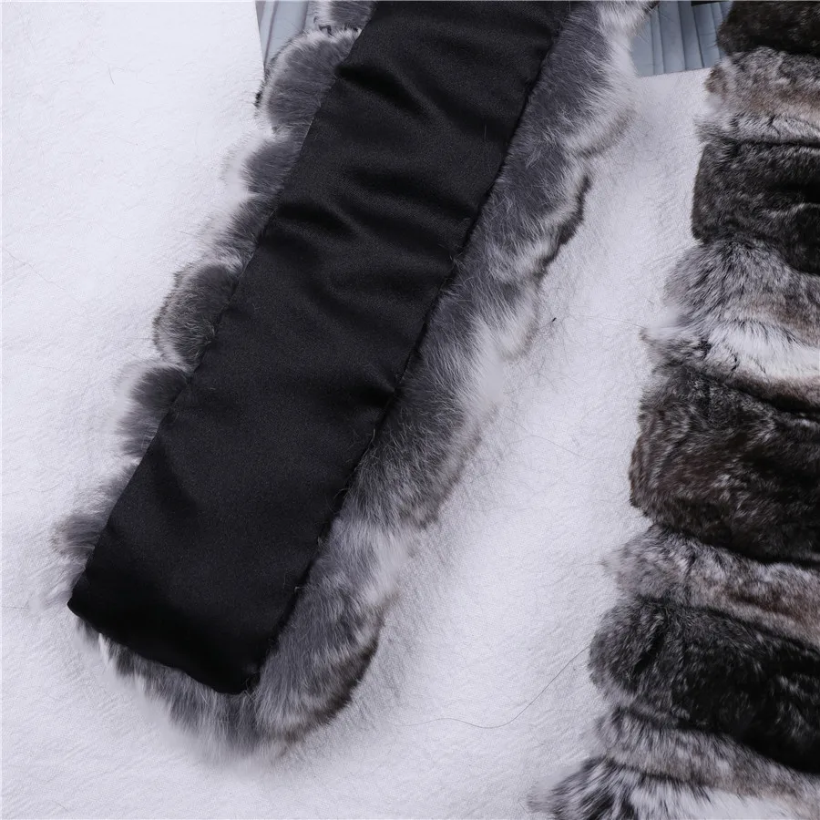 Highend Quality Women's Genuine Real Chinchilla Fur Scarf Scarves Boa Scarf Natural Color Lady Fashion Wraps Neck Warmer