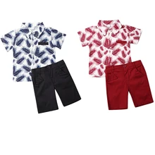 Новорожденный малыш Комплект одежды для маленьких мальчиков От 1 до 5 лет вечерние Повседневное футболки и штаны шорты, детская одежда