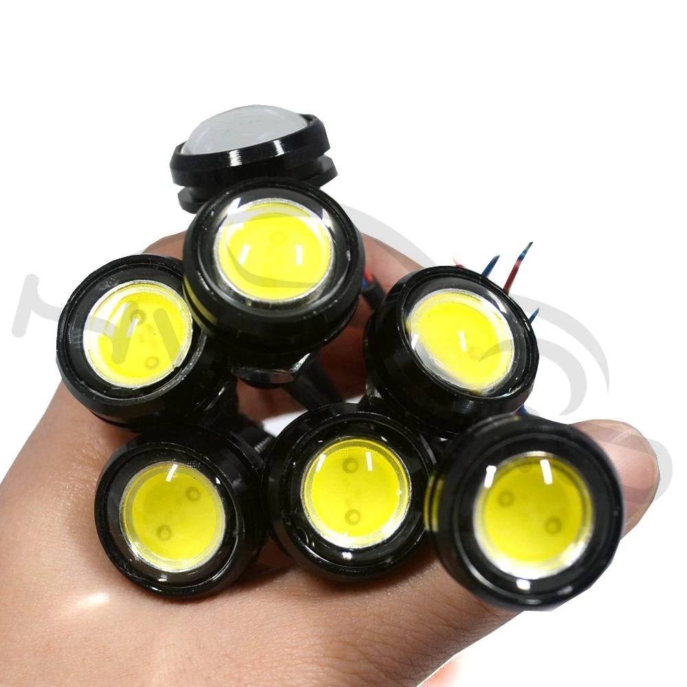 Hviero White Red Blue 10Pcs 23mm 9w DC 12v Led Eagle Eye Light Daytime Running Drl Backup Car Motor Parking Signal Lamps Waterproof