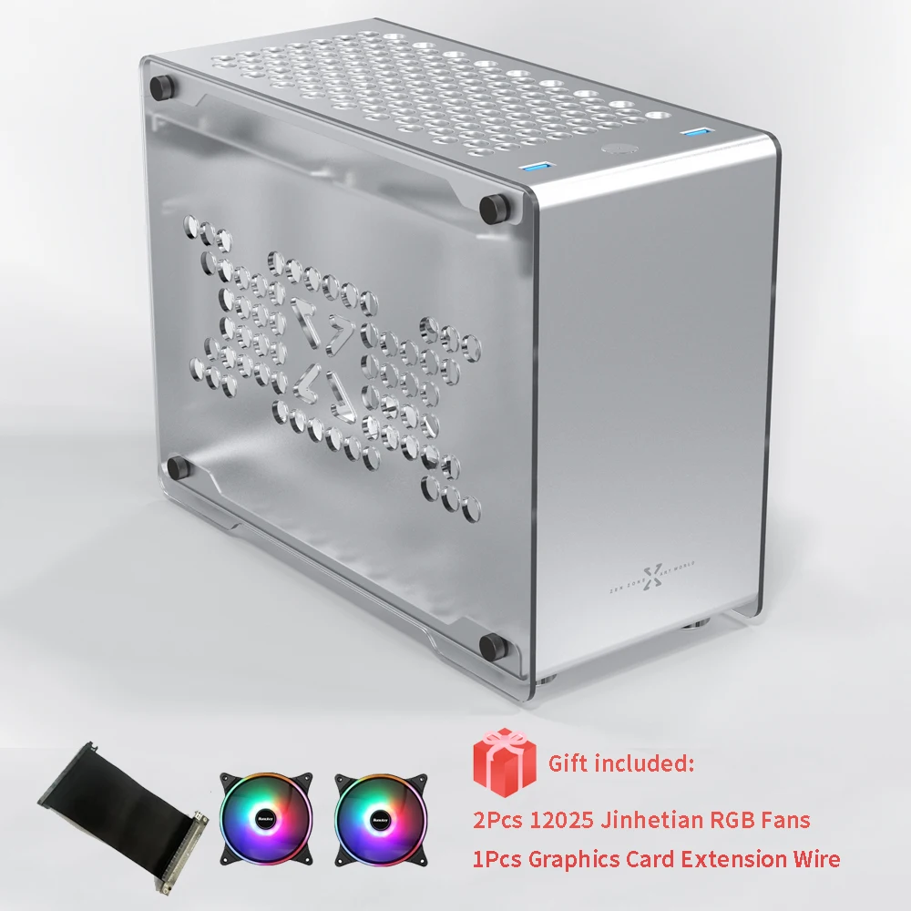 【コンパクトPC】mini ITX・SFX電源搭載デスクトップ Zzaw B1 itxコンピュータケースデスクトップpc sfx/SFX-L電源ミニ