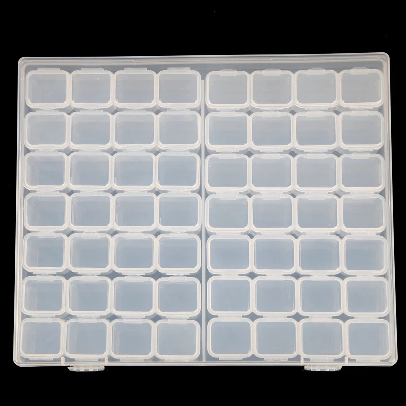 

Diamond painting stone storage accessories 56 grid storage box display box diamond painting cross stitch resin rhinestone bead